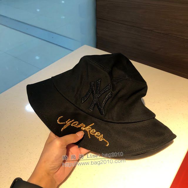 NY男女同款帽子 MLB帶鑽經典漁夫帽遮陽帽  mm1184
